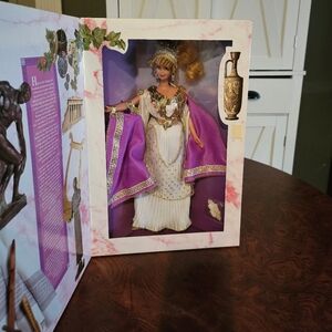 Grecian Goddess Barbie Elegant Doll in Purple and White Gown